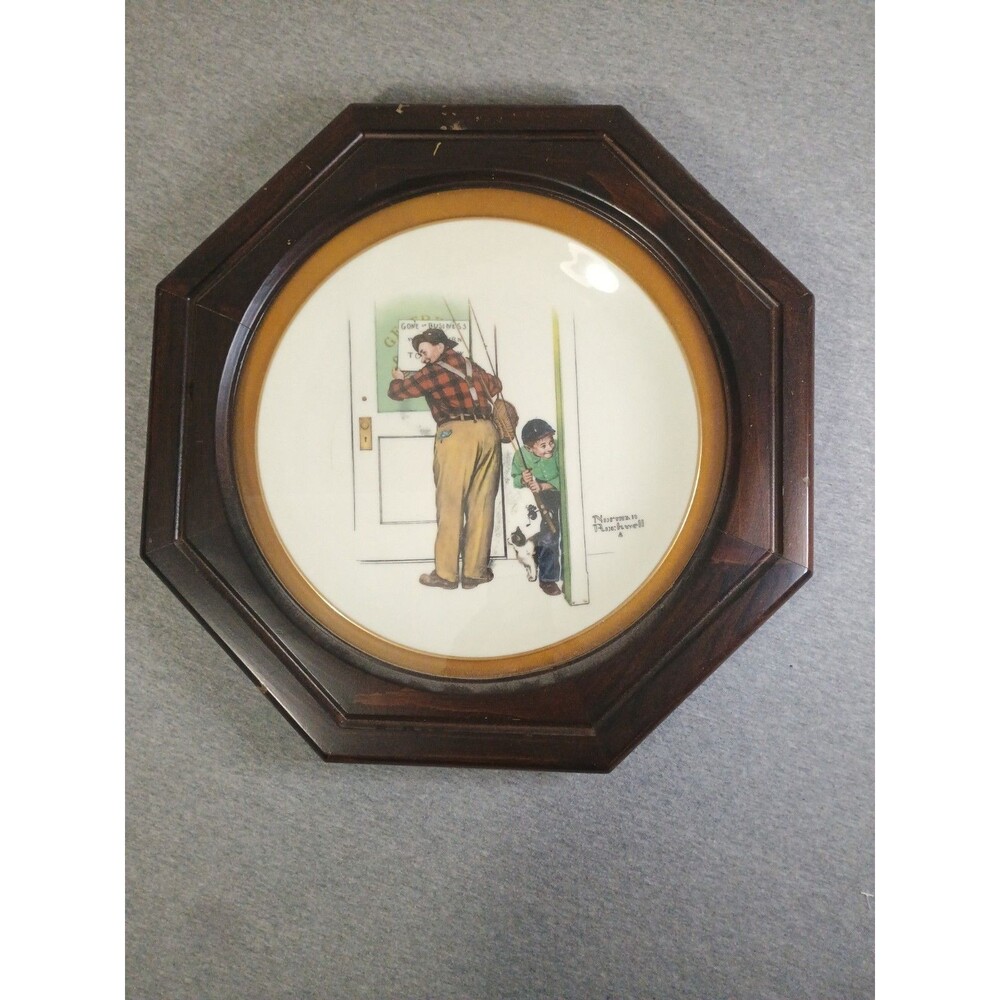 Norman Rockwell The Four Seasons GORHAM CHINA Plates 1979 LTD Edition Framed 4PC